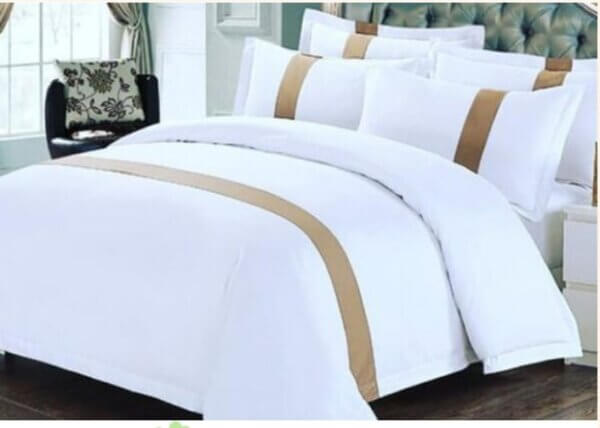 Plain Material Bedsheet With One Pillow Case 3x6